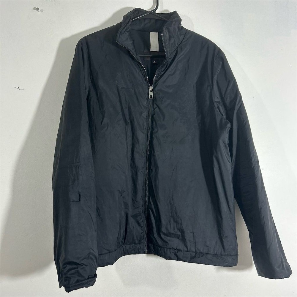 Michael Kors Women  Black Windbreaker Jacket Size M Full Zip Casual